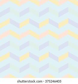 Abstract seamless pattern with Chevron ornament. Vector multicolored Chevron texture. Modern abstract background