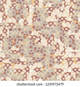 Abstract seamless pattern for children. Chaotic rounded squares.
Squares of wavy lines.