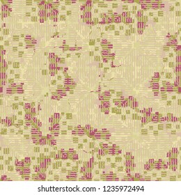 Abstract seamless pattern for children. Chaotic rounded squares.
Squares of wavy lines.