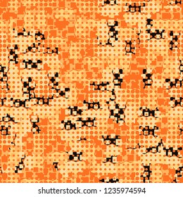 Abstract seamless pattern for children. Chaotic rounded squares.
Rows of round spots.