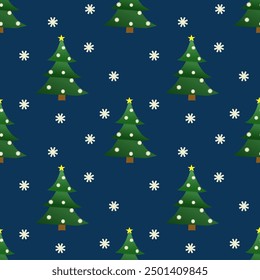 abstract seamless pattern of Christmas theme on blue background.merry Christmas concept vector illustration.cartoon character hand drawn.design for clothing,wrapping texture,fabric,wallpaper.