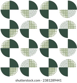 Abstract seamless pattern. Circle or curve theme, simple and modern shapes. Perfect for wrapping, poster or cover design and  wallpaper print.