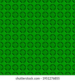 Abstract seamless pattern with circle holes in green colors