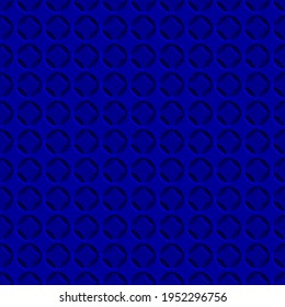 Abstract seamless pattern with circle holes in blue colors