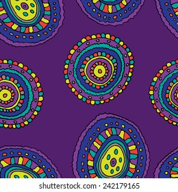 Abstract seamless pattern with circle. Violet
