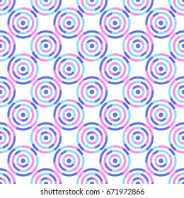 Abstract seamless pattern with circles. Color vector illustration for different design