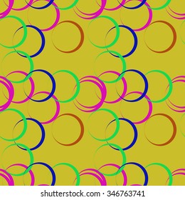 Abstract seamless pattern with circles. Colorful background for creating card, web page background, wallpaper and textile.