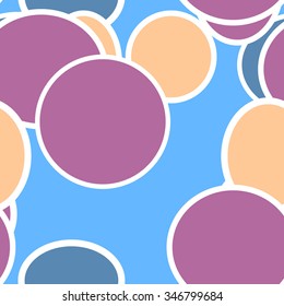 Abstract seamless pattern with circles. Colorful background for creating card, web page background, wallpaper and textile.