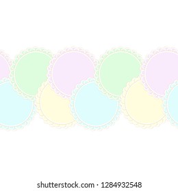 Abstract seamless pattern. Circles flowers .Vector illustration.