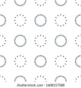 Abstract seamless pattern with circles, geometric background, elegant ornament, vector flat design