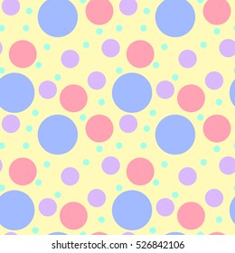 Abstract seamless pattern with circles. Geometry pattern for fabric. Textile background. Stock vector.