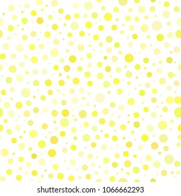Abstract seamless pattern with circles for Greeting Card or Poster. Vector Background for Spring or Summer Design. Colorful circles. Vector illustration. Repetitive Pattern. Seamless pattern. Yellow.