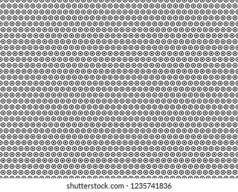 Abstract seamless pattern with circles. Modern black and white texture. Geometric background
