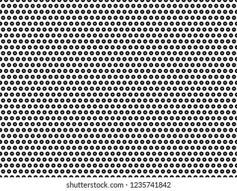 Abstract seamless pattern with circles. Modern black and white texture. Geometric background