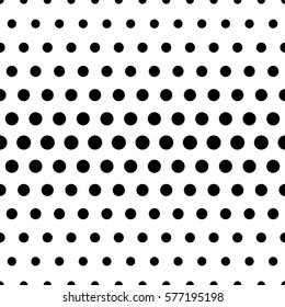 Abstract seamless pattern with circles. Modern black and white texture. Geometric background