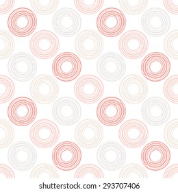 Abstract seamless pattern of circles. Vector illustration.