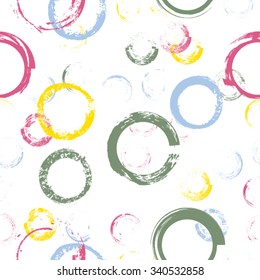 Abstract seamless pattern with Circles. Vector illustration background.