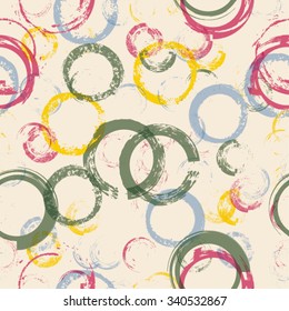 Abstract seamless pattern with Circles. Vector illustration background.