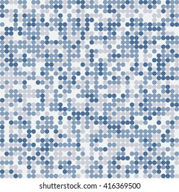 Abstract seamless pattern with circles.  Vector blue and gray background.