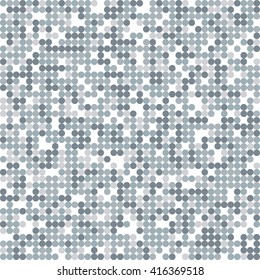 Abstract seamless pattern with circles.  Vector gray background.