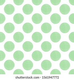 Abstract seamless pattern with circles. White background with green grunge polka dots. Template design for invitation, poster, card, flyer, banner.
