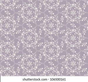 Abstract seamless pattern. Circular ornament. Swirl geometric dots