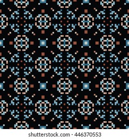 Abstract seamless pattern. Cloth design, wallpaper. Pixel Pattern can be used for mobile app, packaging design, menu covers, floor design, icons, web design.