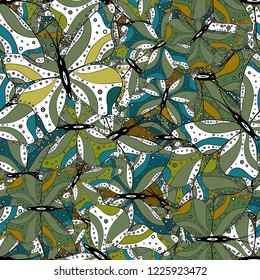 Abstract seamless pattern for clothes, boys, girls, wallpaper. Vector illustration. Different beautiful butterflies flying for coloring book. Seamless pattern background with insect.