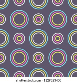 Abstract seamless pattern of color circles. Modern stylish texture. Vector background. Design for background, wallpaper, wrapping, fabric, textile.