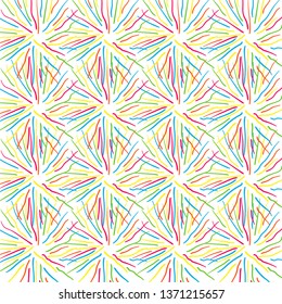 Abstract seamless pattern with color fireworks. For print, textile, holiday party.
