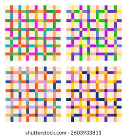 Abstract seamless pattern with color line.Vector
