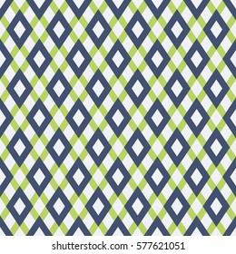 Abstract seamless pattern with color rhombuses. Modern stylish texture. Repeating geometric tiles. Vector background.