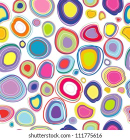 Abstract seamless pattern with colored circles