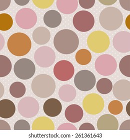 Abstract seamless pattern with colored dots