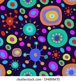 Abstract seamless pattern with a colored figures