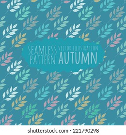 Abstract seamless pattern with colored leaves of the tree