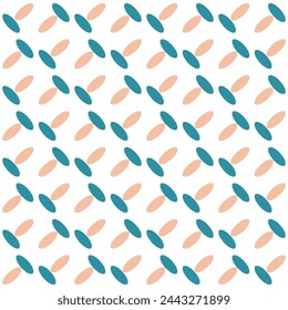 Abstract seamless pattern of colored ovals. Geometry pattern.