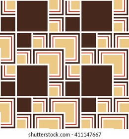 Abstract seamless pattern of colored squares. Abstract geometrical seamless pattern
