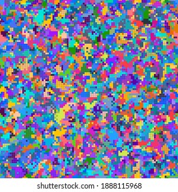 Abstract seamless pattern colorful Background with chaos of tiles. Rainbow mosaic vector illustration print