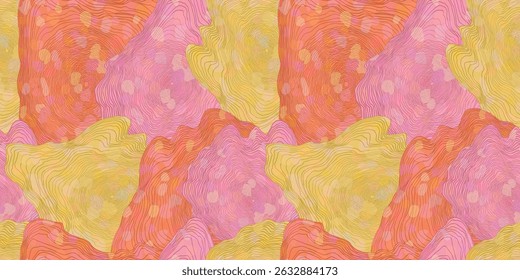 Abstrato padrão sem emenda com bolhas coloridas - ilustração vetorial desenhada à mão.