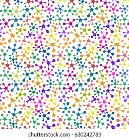 Abstract seamless pattern with colorful blots. Vector illustration.