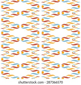 Abstract seamless pattern of colorful braids