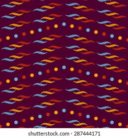 Abstract seamless pattern of colorful braids