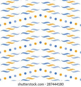 Abstract seamless pattern of colorful braids