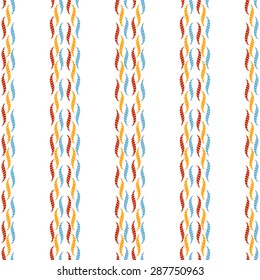 Abstract seamless pattern of colorful braids
