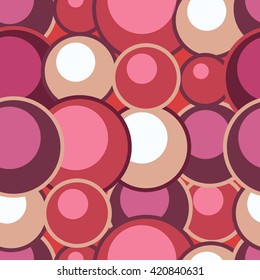 Abstract seamless pattern with colorful bubbles. Funny vector background.