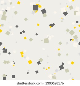 Abstract seamless pattern with colorful chaotic small squares. Infinity geometric pattern. Vector illustration.     