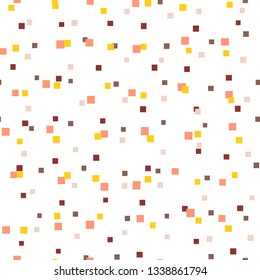 Abstract seamless pattern with colorful chaotic small squares. Infinity geometric pattern. Vector illustration.       
