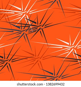 Abstract seamless pattern with colorful chaotic triangles. Infinity triangular messy geometric pattern.