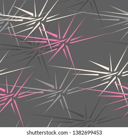 Abstract seamless pattern with colorful chaotic triangles. Infinity triangular messy geometric pattern.